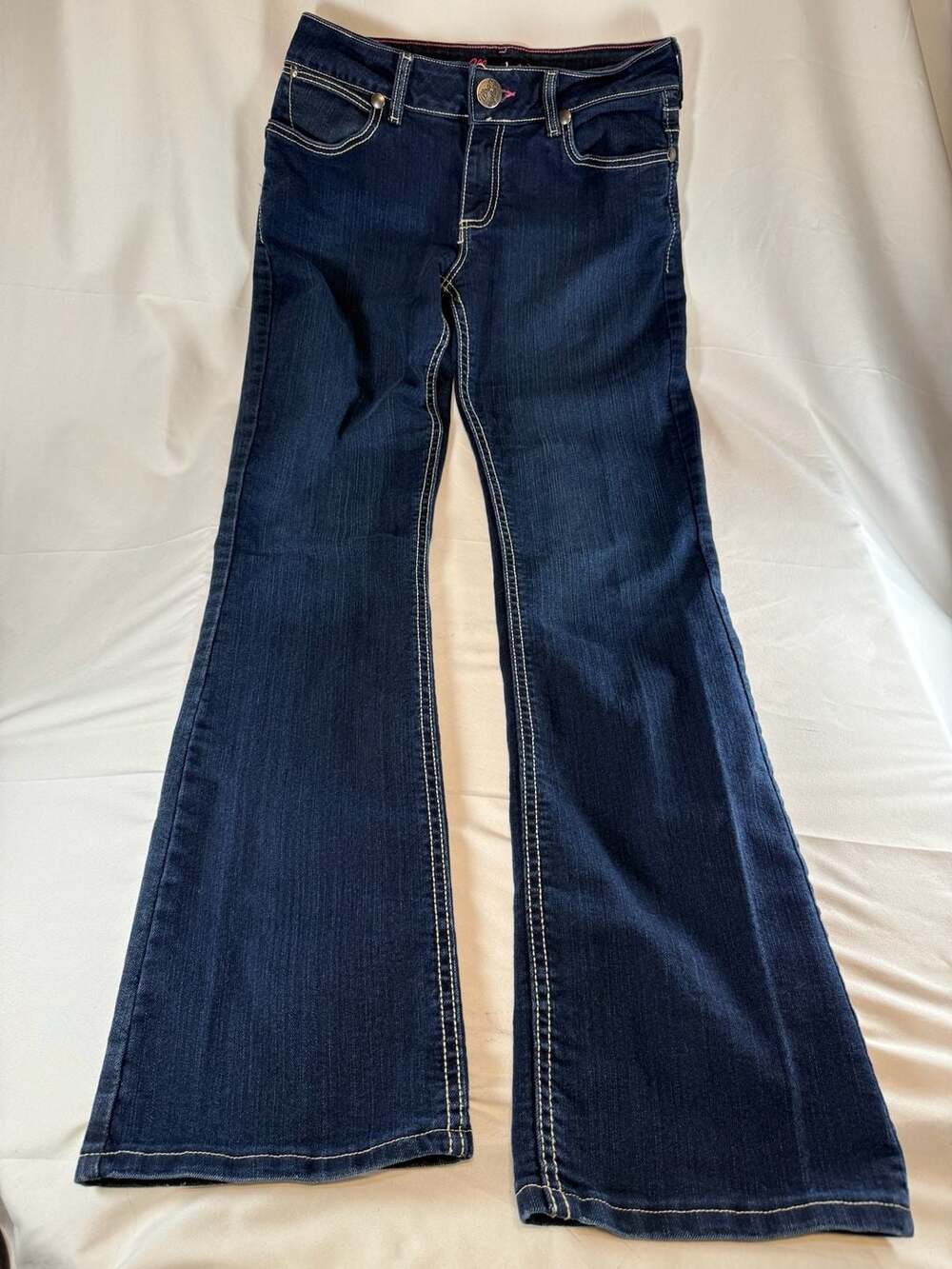 Western Cowgirl Americana Heritage Wrangler 10MWZBR Dark Wash Flare Denim Jeans